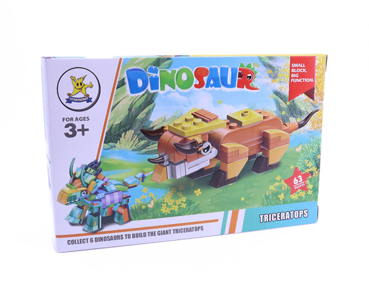 Dinosaur Dinozor Blok Oyuncak Seti 02 Triceratops