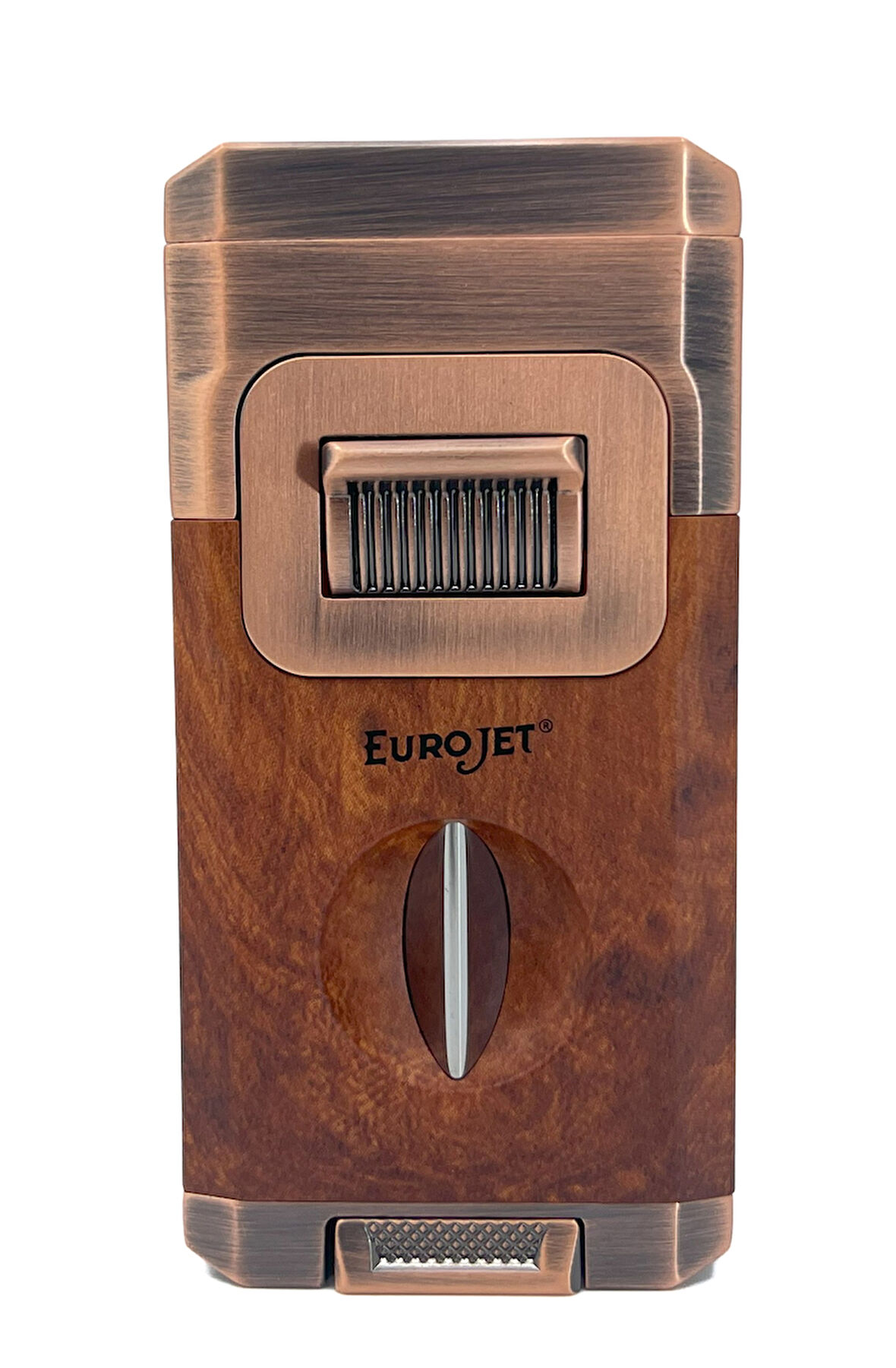 EuroJet Çift Torch Jet Alev Masa Tipi Puro Makaslı Puro Çakmağı - Kahverengi