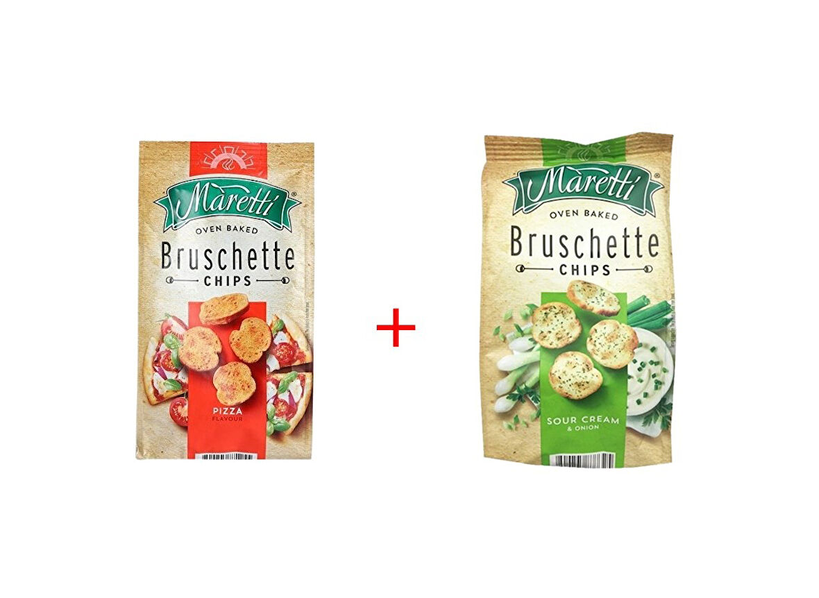 Brushette Chips Pizza + Sour Cream&Onion Aromalı İkili Paket