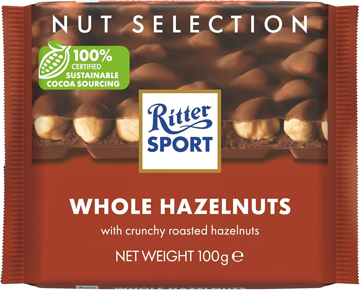 Ritter Sport Whole Hazelnuts Bütün Fındıklı Sütlü Çikolata 100 g