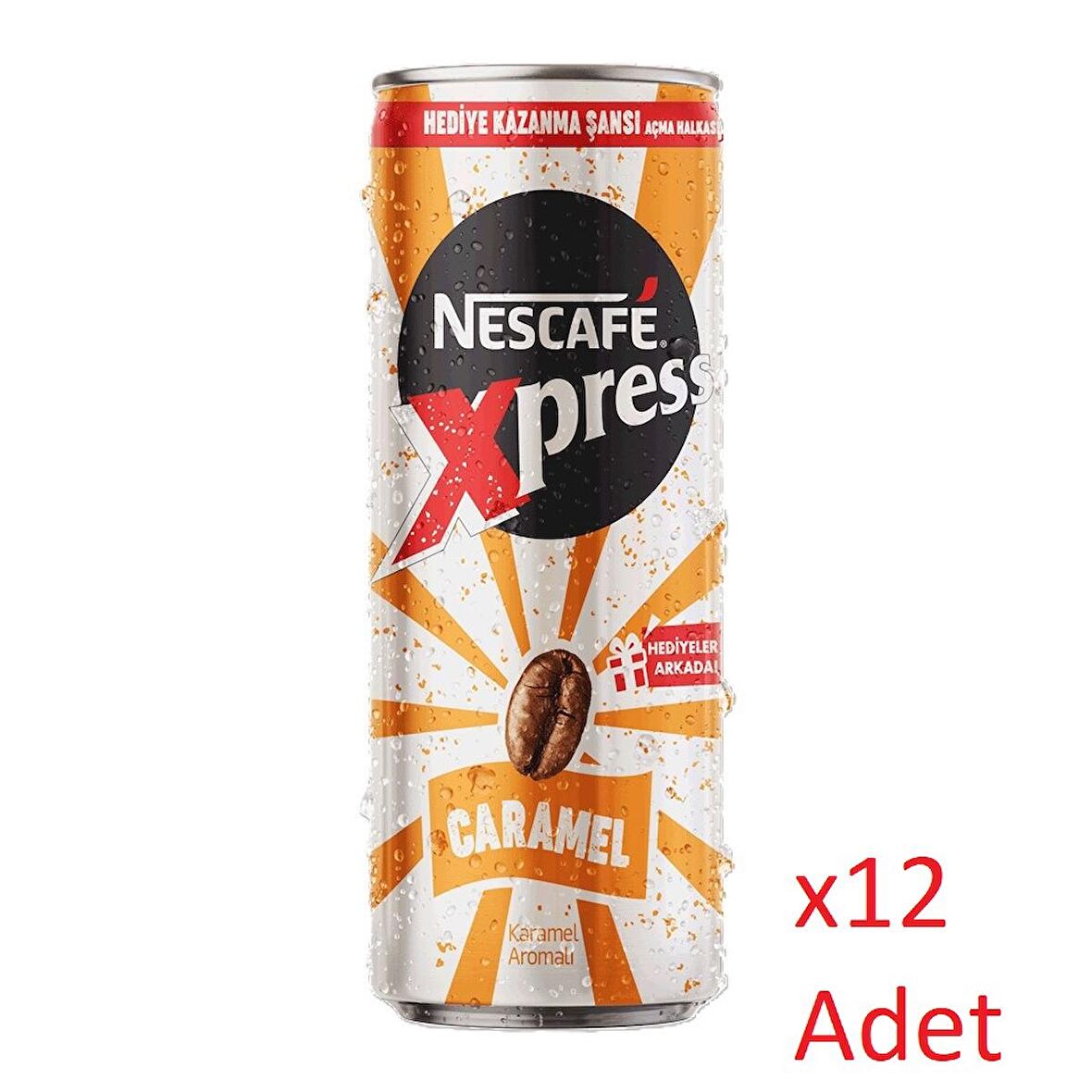 Nescafe Xpress Caramel Kahve Aromalı Sütlü İçecek 250 ml - 12 Adet 