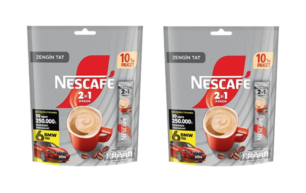 Nescafe 2si1 Arada Granül Kahve 10'lu Paket (2 ADET)
