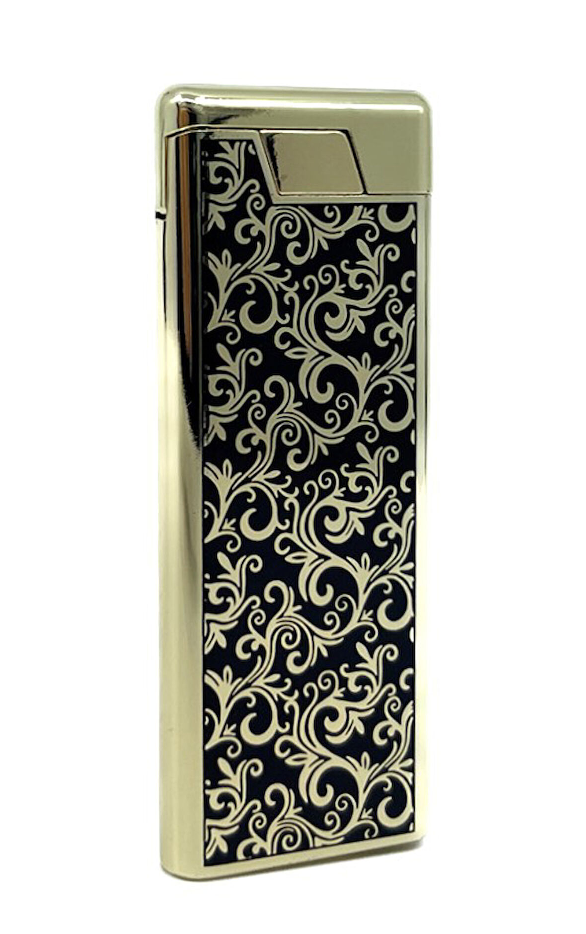 Metal Mum Alev Slim Çakmak Parlak Sarı Model -2