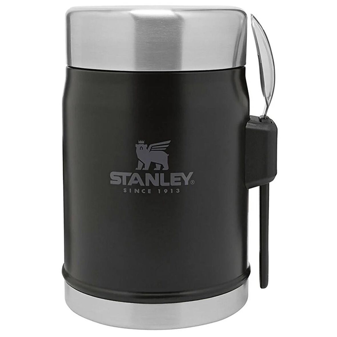 Stanley Klasik Paslanmaz Çelik Yemek Termosu Kaşıklı 0,40 LT - Matte Black Pebble