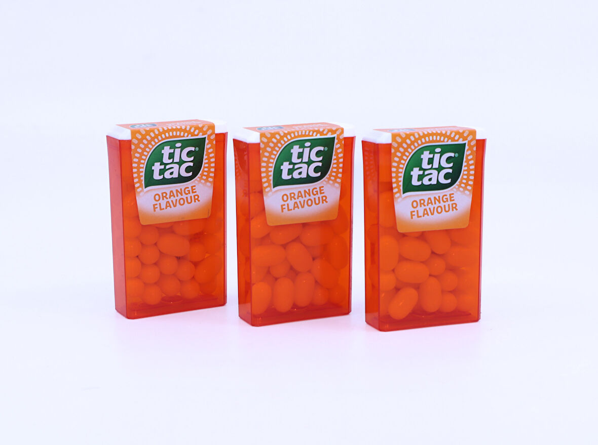 Tic Tac 3'lü Set - Portakal Aromalı Şeker