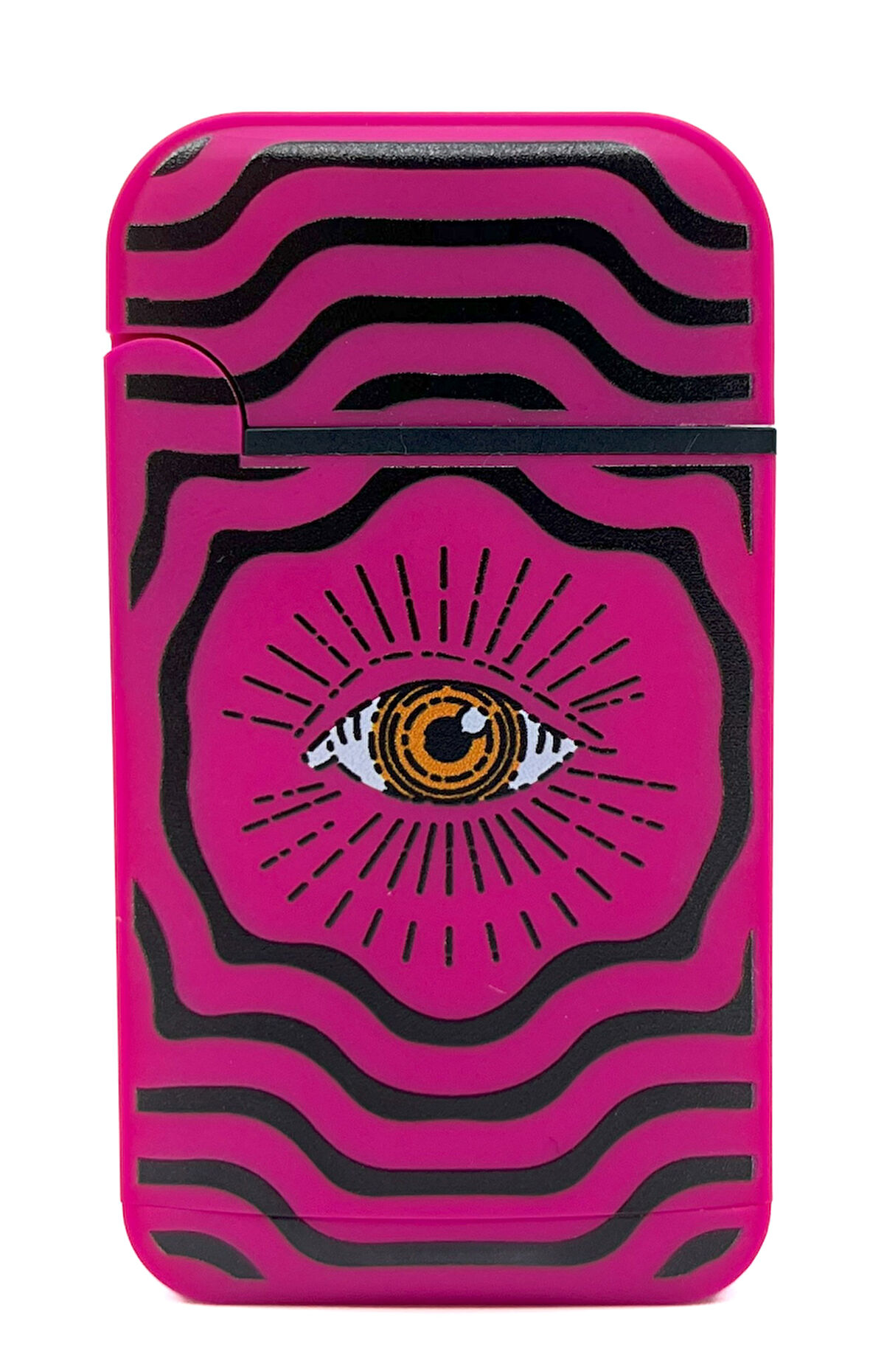 Zengaz Cool Tasarım Jet Alev Çakmak - Magenta Vibrant Eye