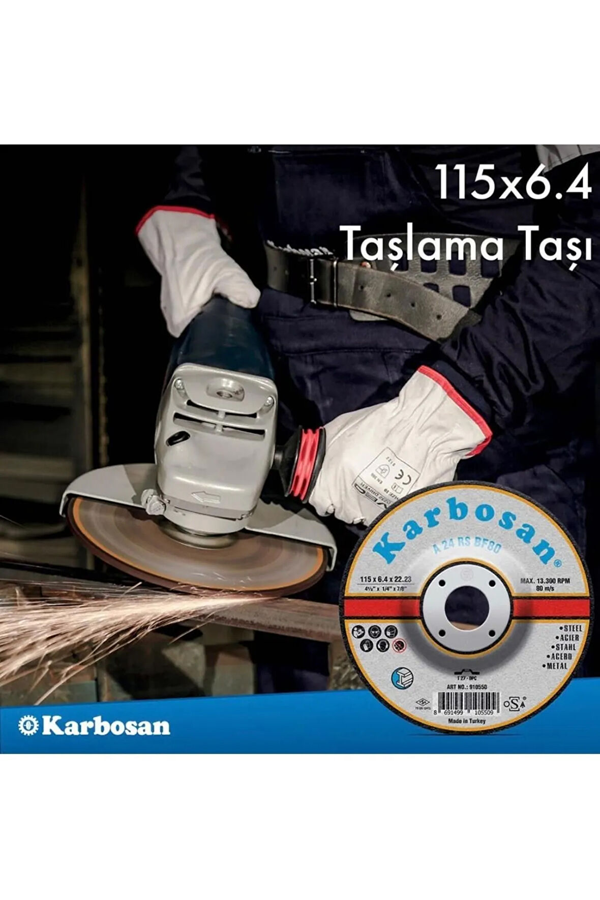 Metal Taşlama Diski 115x6.4x22.23