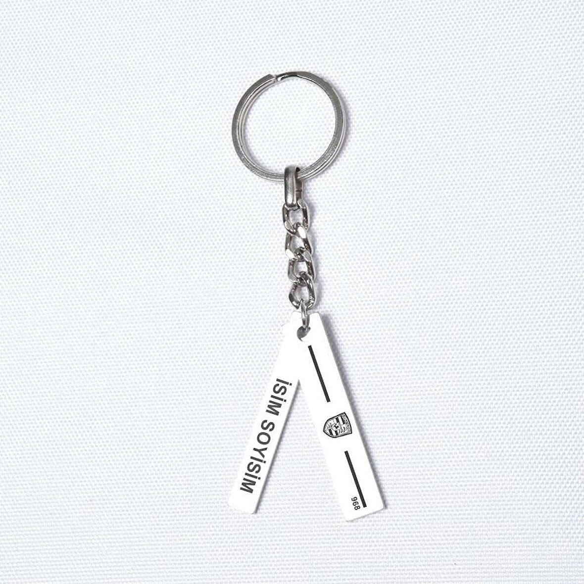 Kişiye Özel Porsche 968 Plaka Anahtarlık