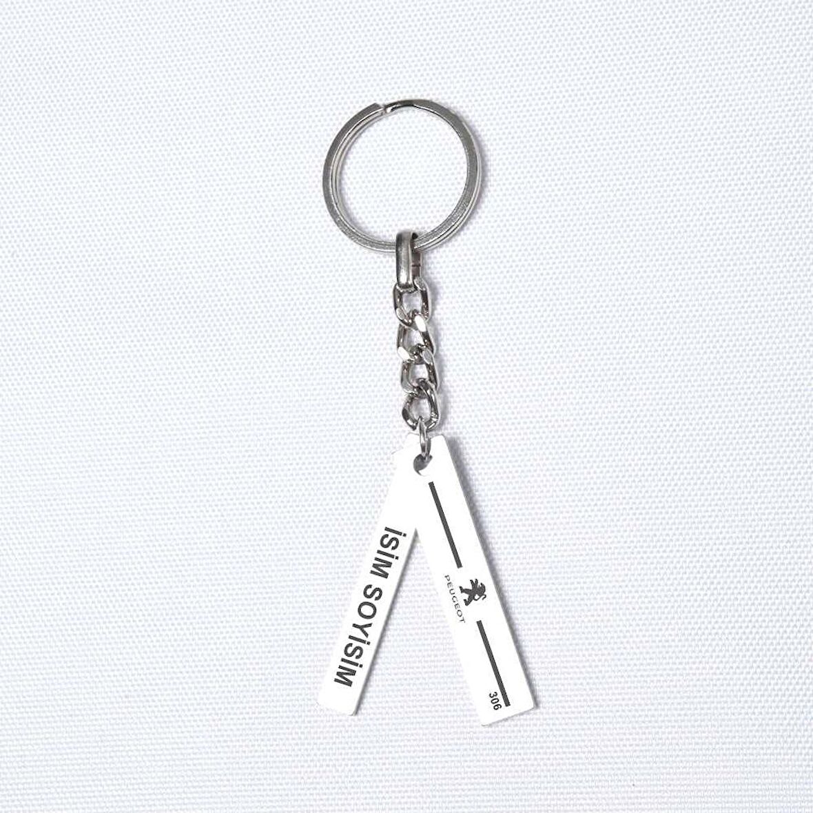 Kişiye Özel Peugeot 306 Plaka Anahtarlık