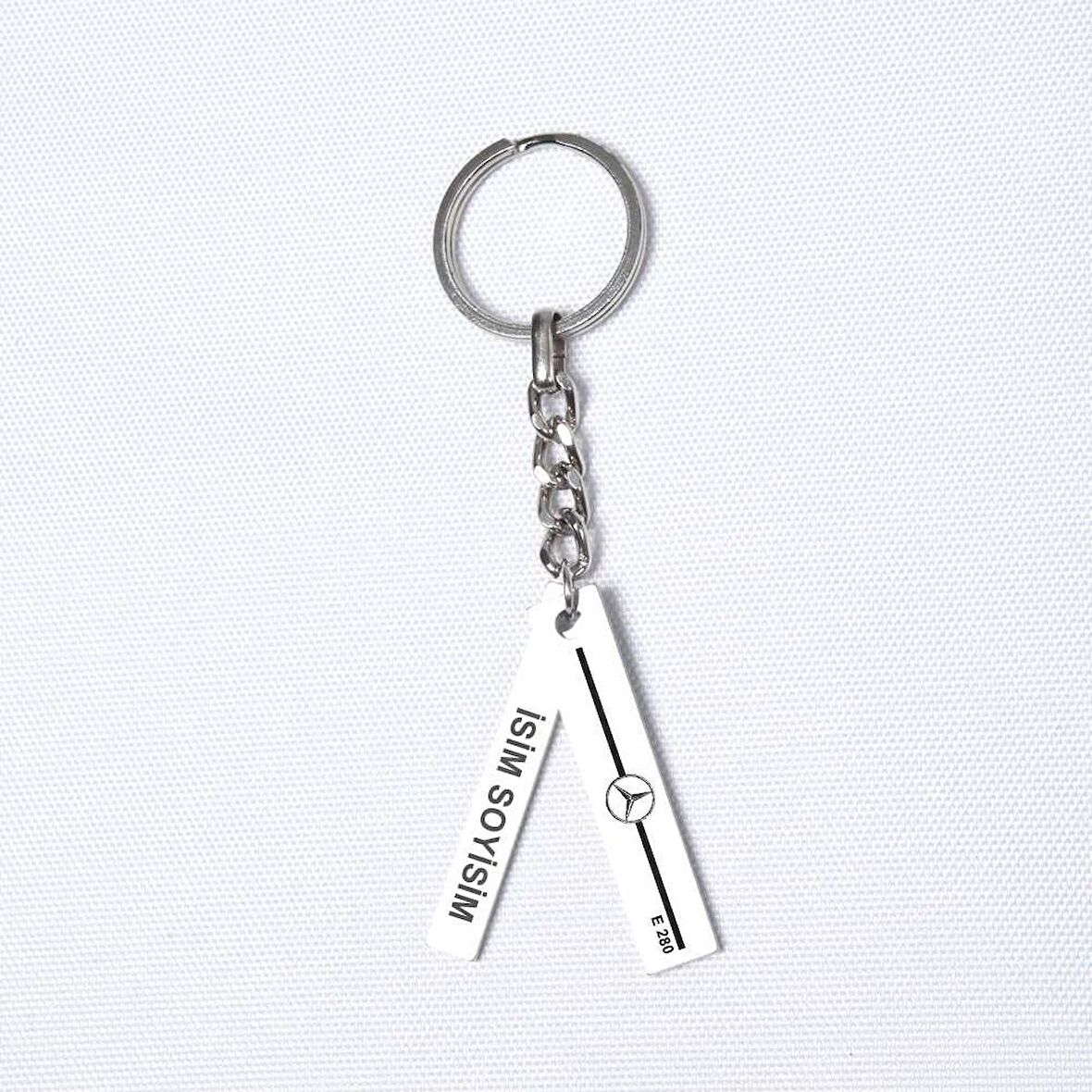 Kişiye Özel Mercedes E-280 Plaka Anahtarlık