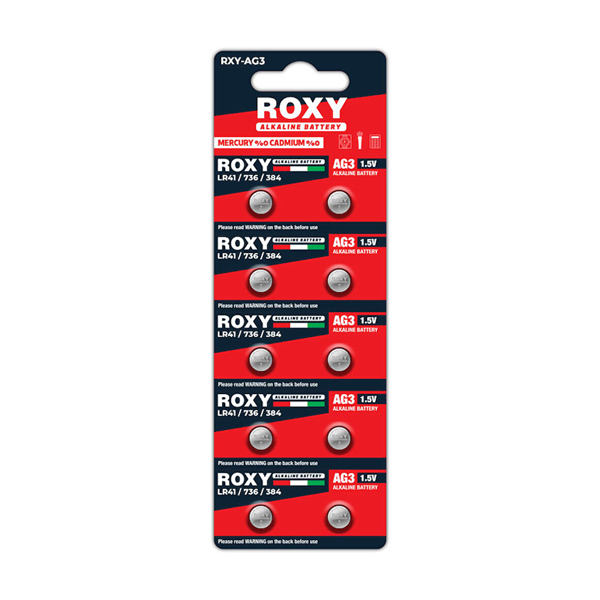 AG3 LR41/736/384 31 Mah Alkalin Düğme Pil 10 Lu Paket