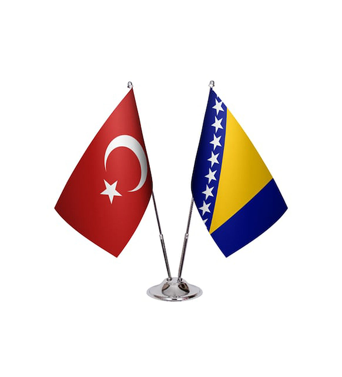 Bosna Hersek ve Türkiye ikili Masa Bayrağı Seti