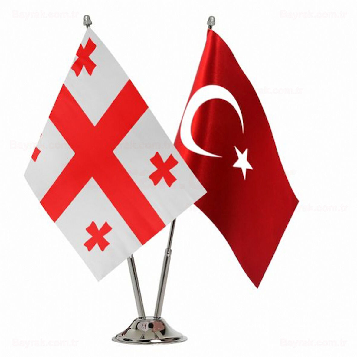 Gürcistan ve Türkiye İkili Masa Bayrağı seti