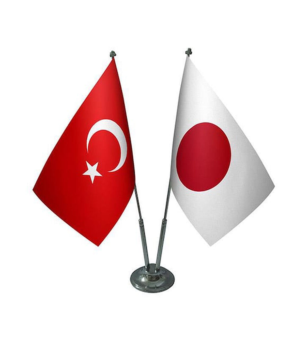 Japonya ve Türkiye İkili Masa Bayrağı Seti
