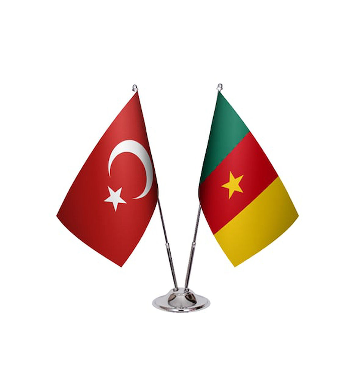 Kamerun ve Türkiye İkili Masa Bayrağı Seti