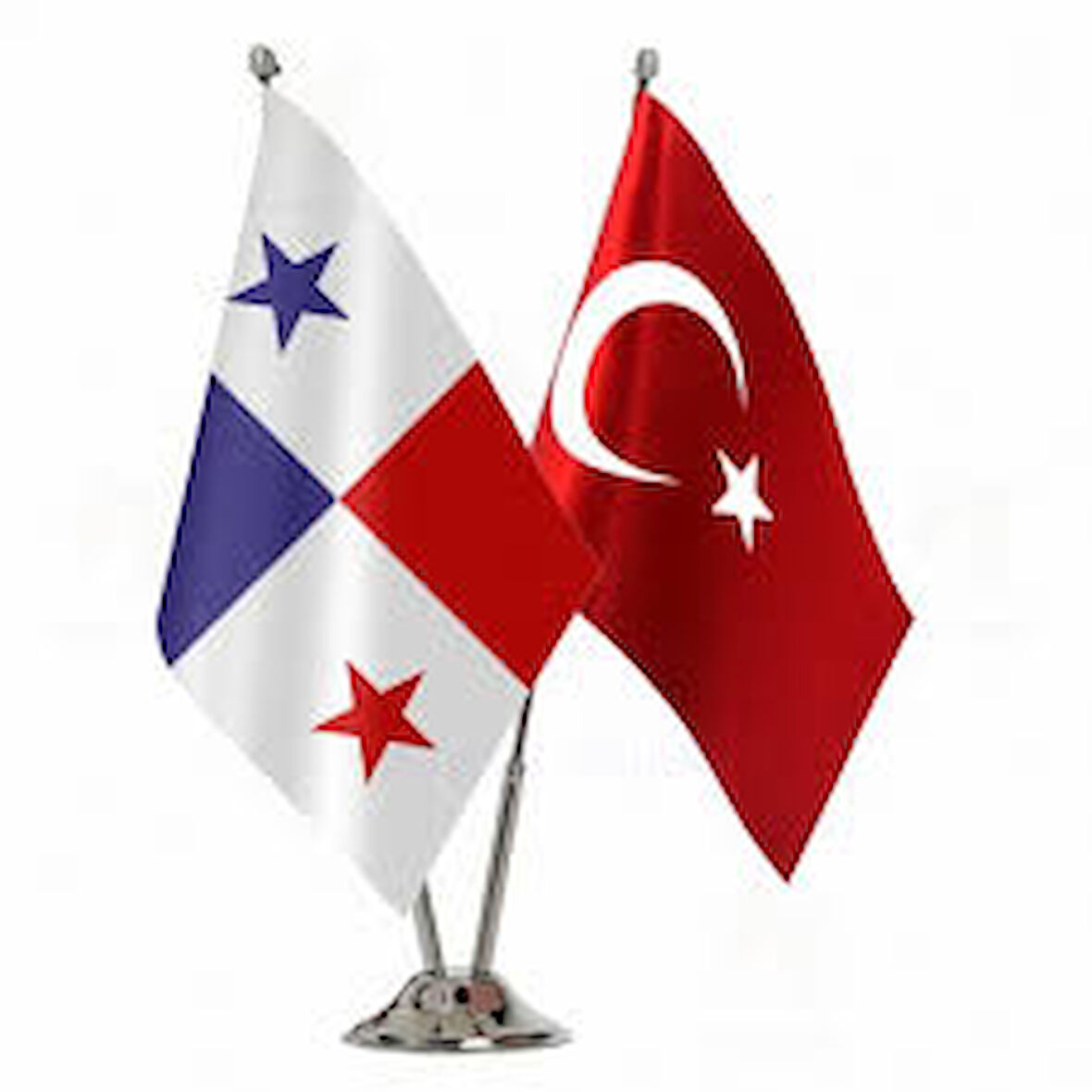 Panama ve Türkiye İkili Masa Bayrağı seti