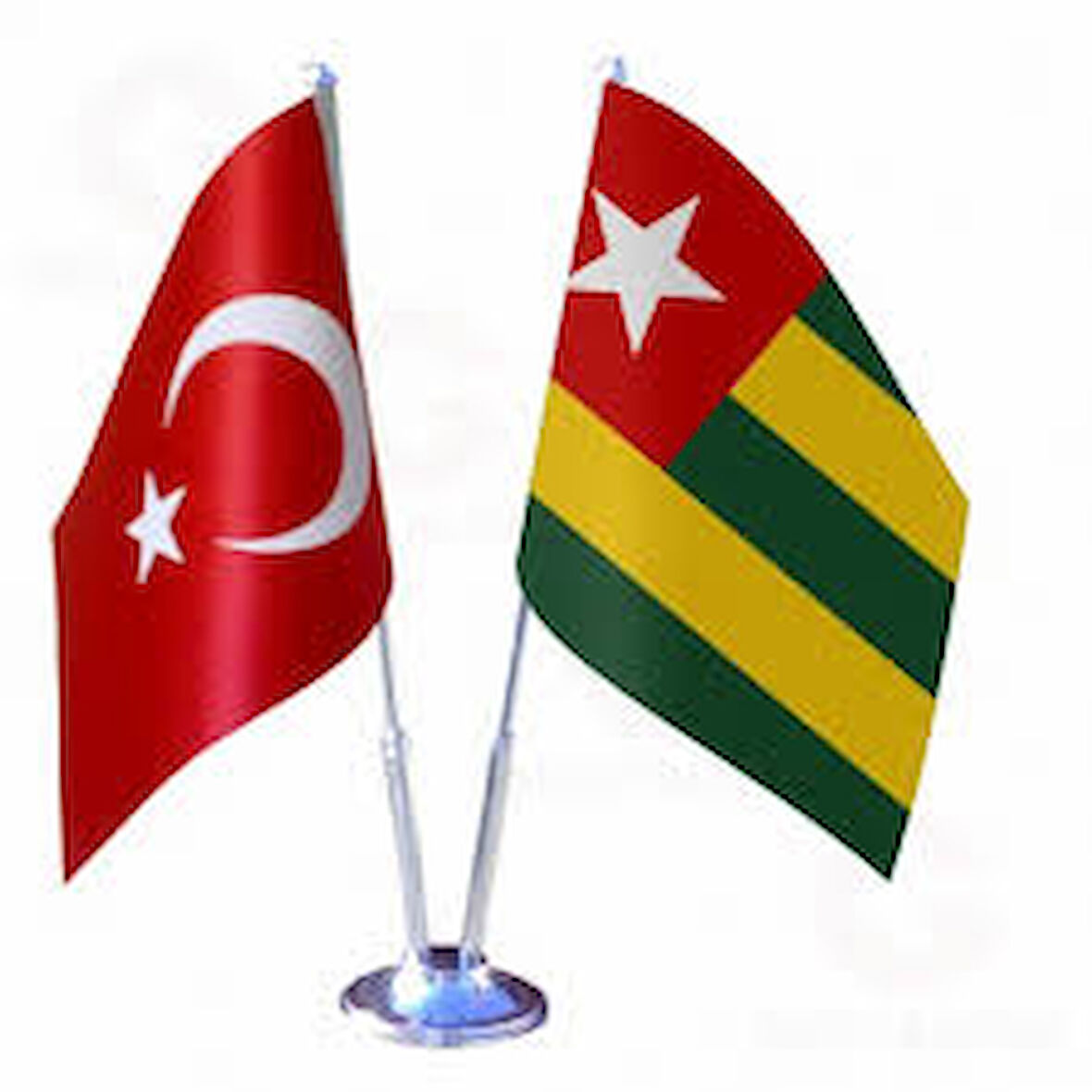 Togo ve Türkiye İkili Masa Bayrağı Seti