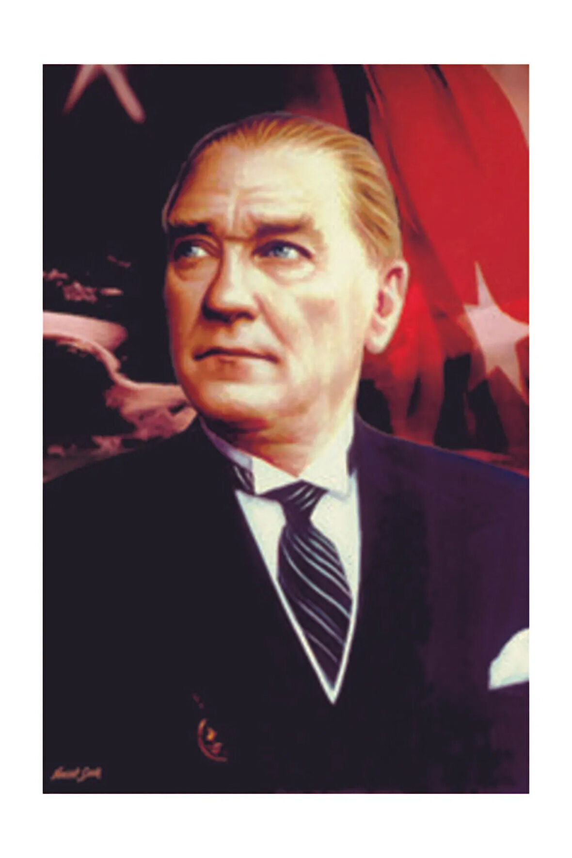 Atatürk Resmi Raşel Kumaş 100x150cm.