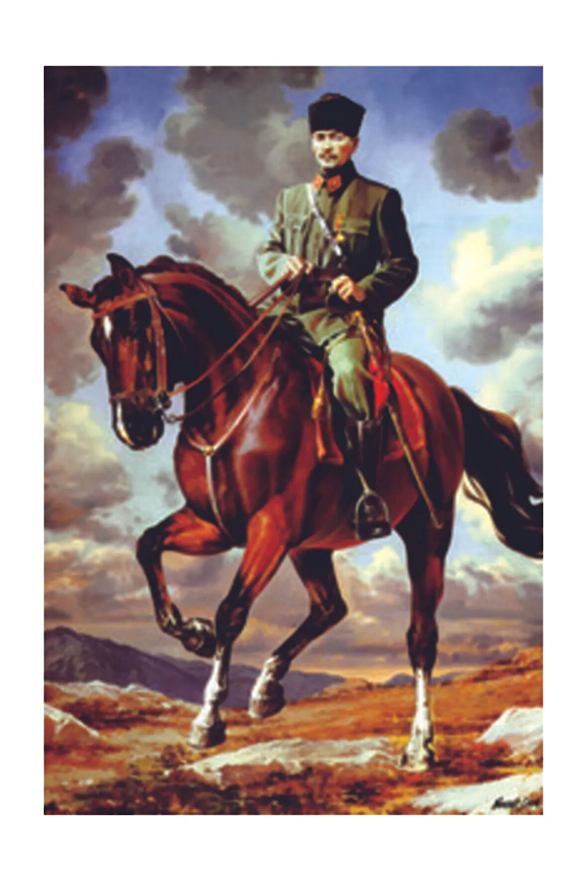 Atatürk Resmi Raşel Kumaş 400x600 cm.