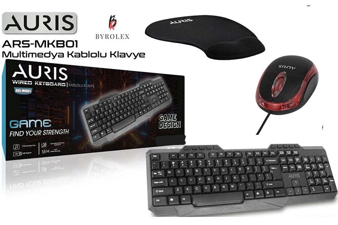 KLAVYE + MOUSE + MOUSEPAD 3LÜ EKONOMİK OKUL SETİ