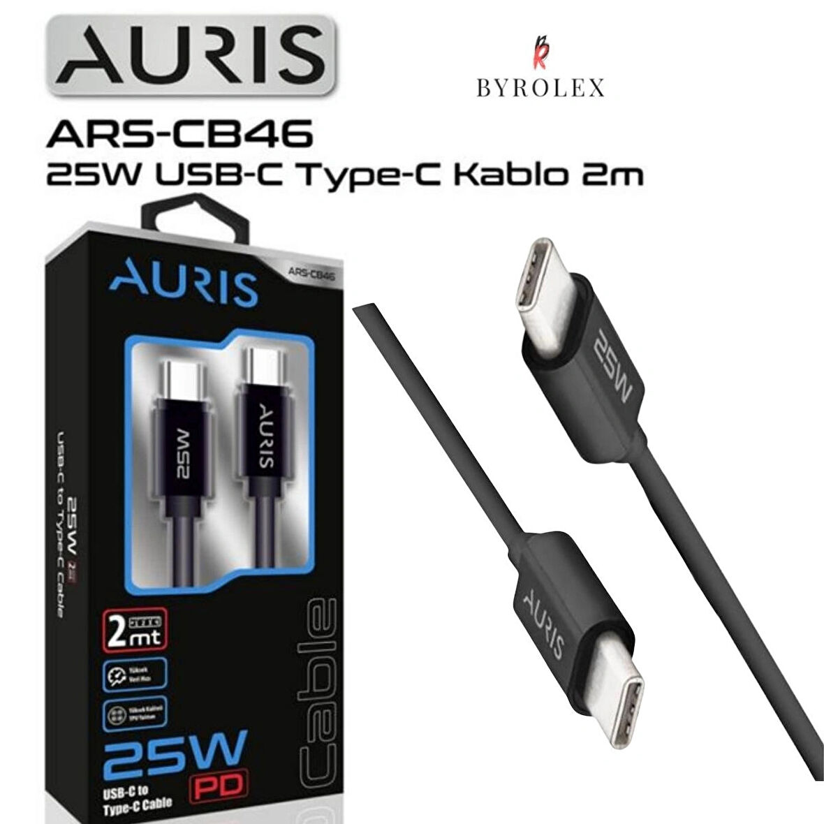 25W USB-C/TYPE-C 2 METRE PD HIZLI ŞARJ KABLOSU