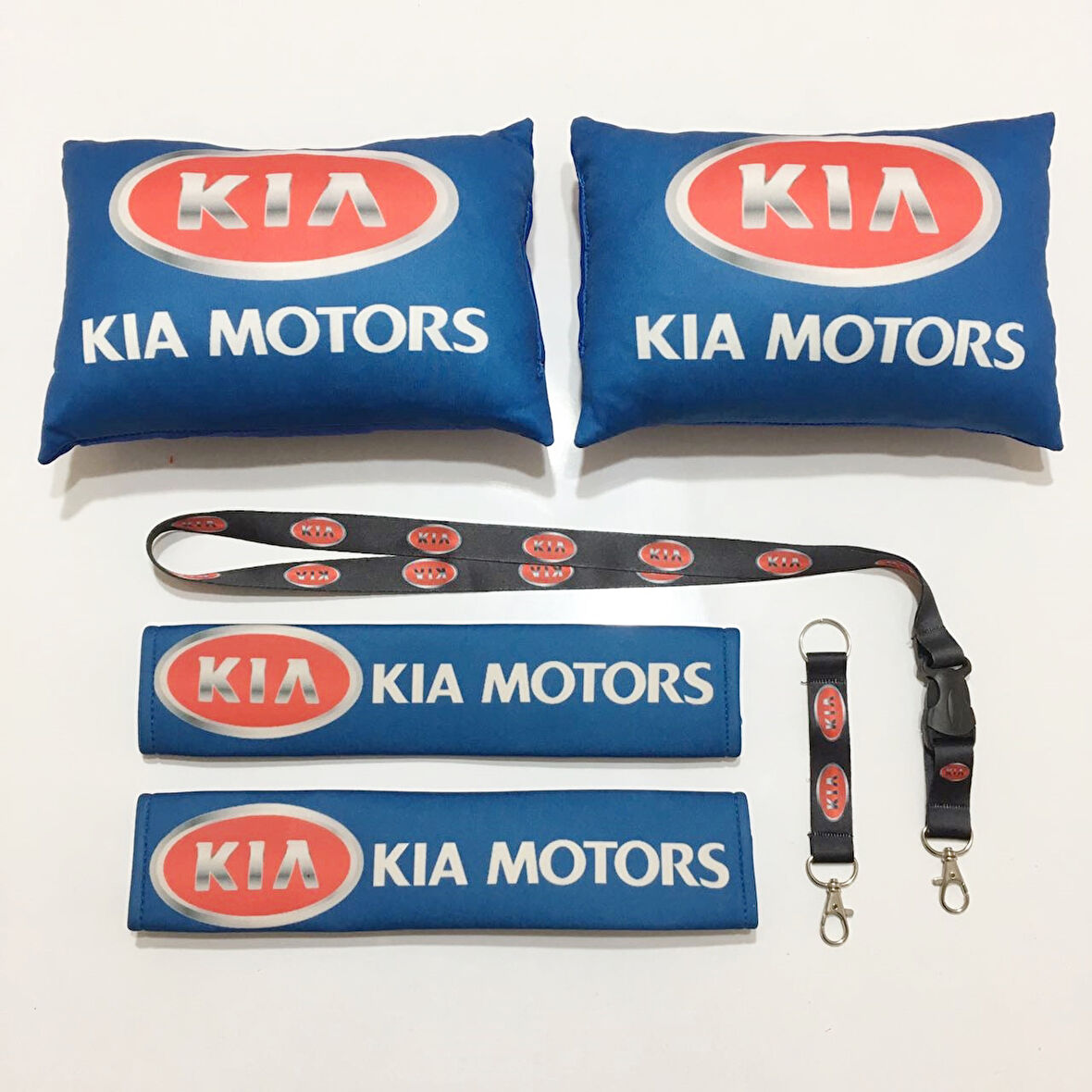 Kia Boyun Yastığı Emniyet Kemer Pedi Seti Mavi