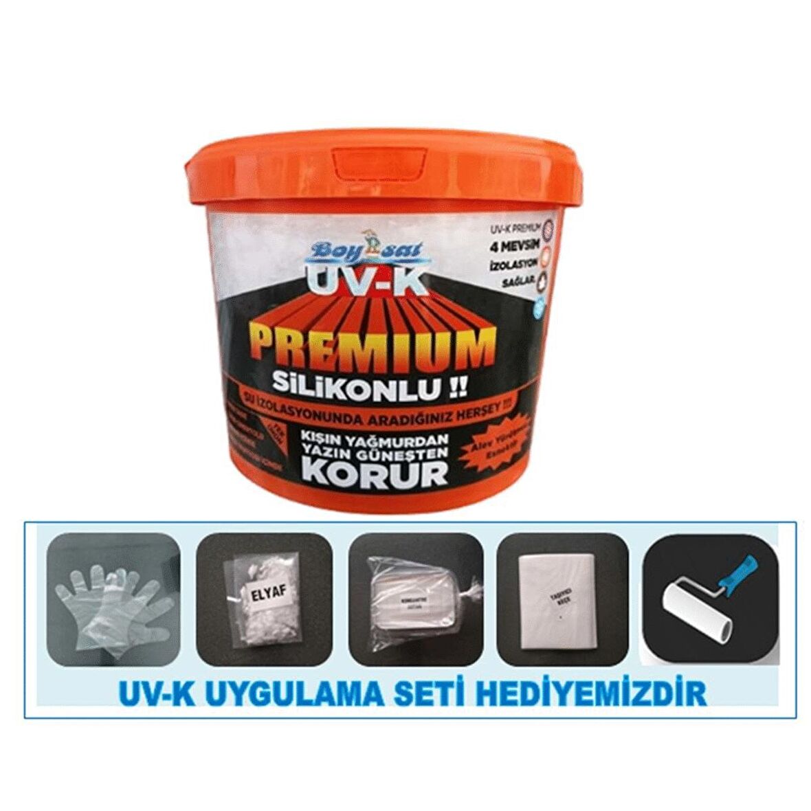 Uv-k Premium Silikonlu Su Izolasyon Boyası 15 Kg. Beyaz