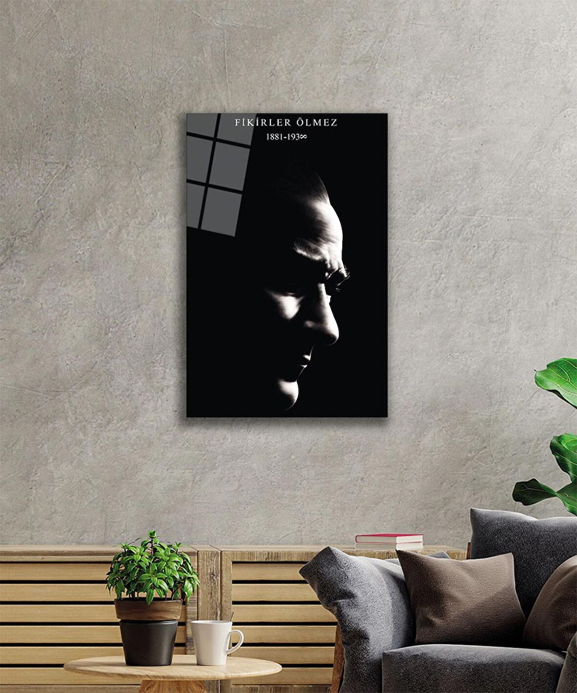 Atatürk Cam Tablo 4 mm Dayanıklı Temperli Cam