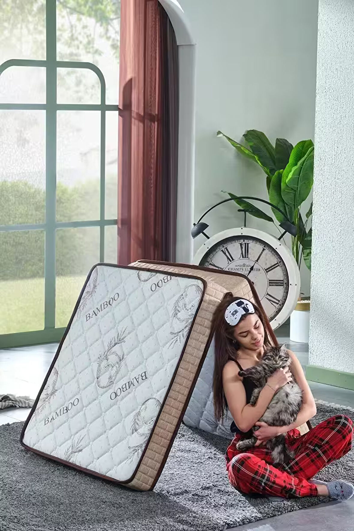 Deluxe Bej 100x200 Katlanır Yatak, Yer Yatağı, Misafir Yatağı, Kamp Yatağı (Ölçü Seçenekli)