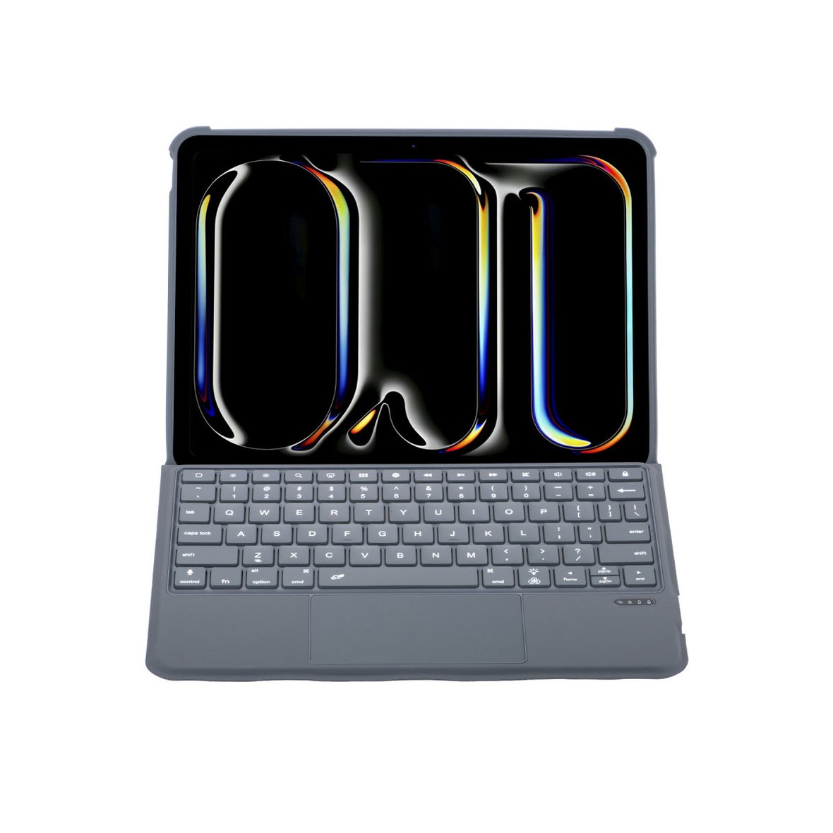 T5504D iPad Pro 11 (2024) Kılıf Palermo Ledli Klavyeli Standlı Tablet Kılıfı - Siyah