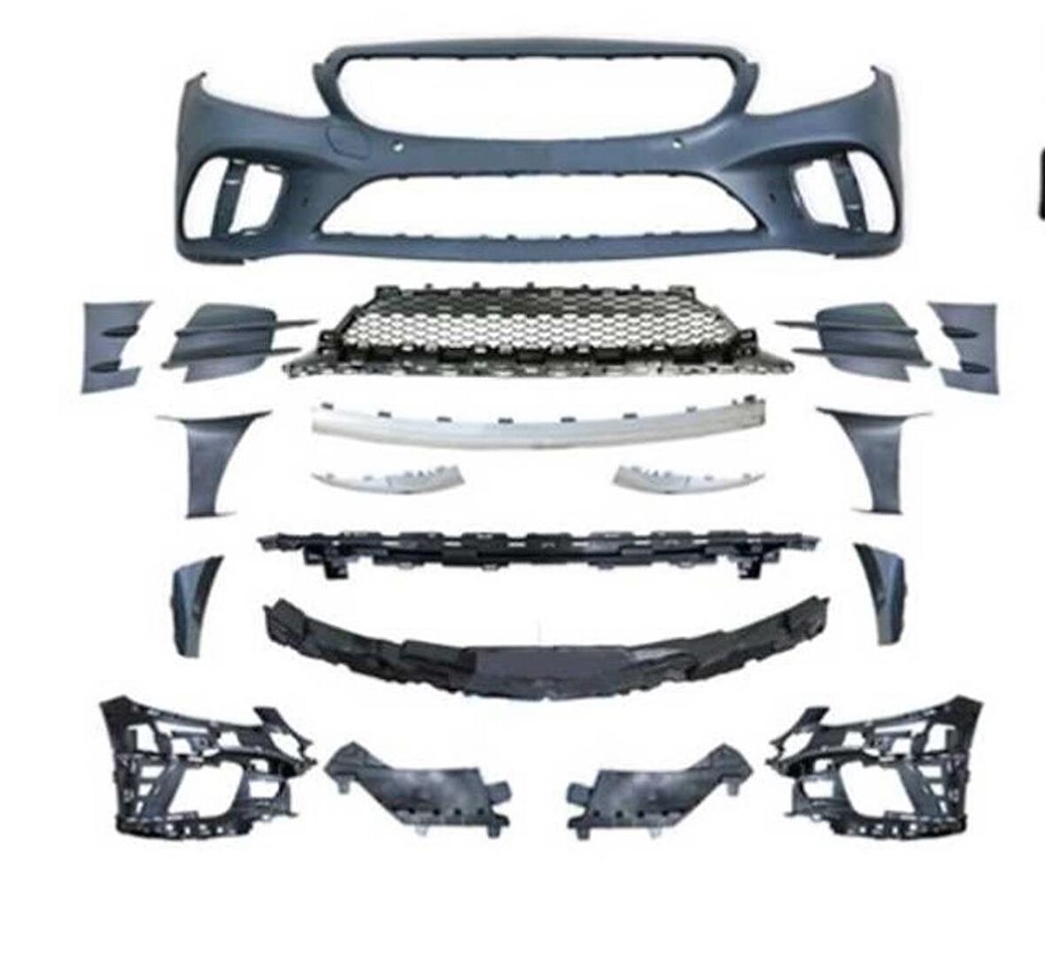 W205 C SERISI IÇIN UYUMLU MAKYAJLI AMG GÖRÜNÜM ÖN TAMPON