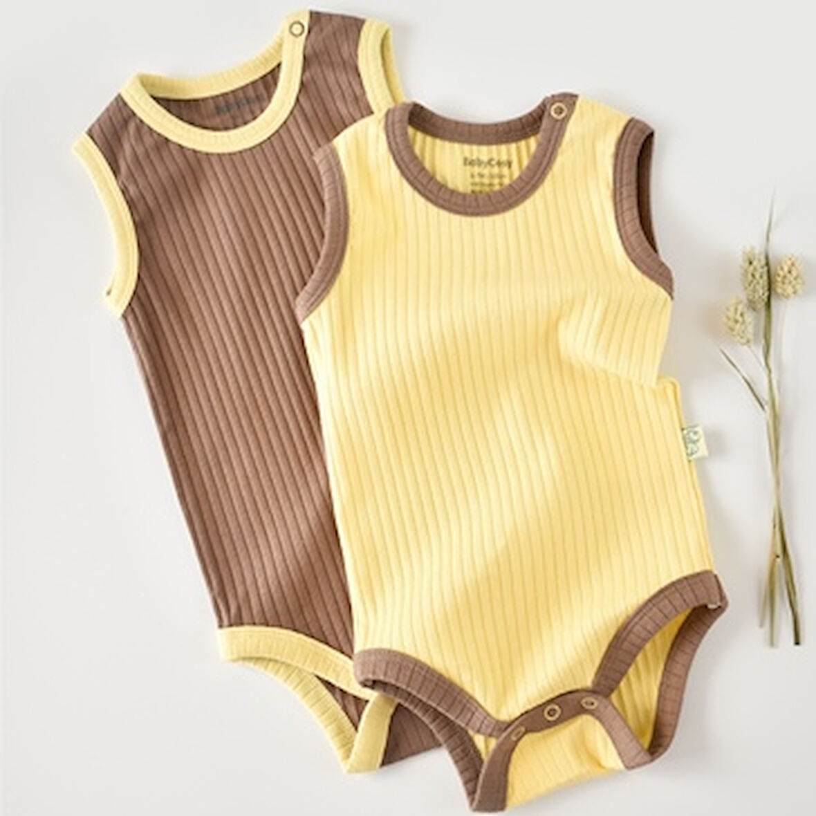 2'li Askılı Body Zıbın 4103 Kahverengi -Vanilya