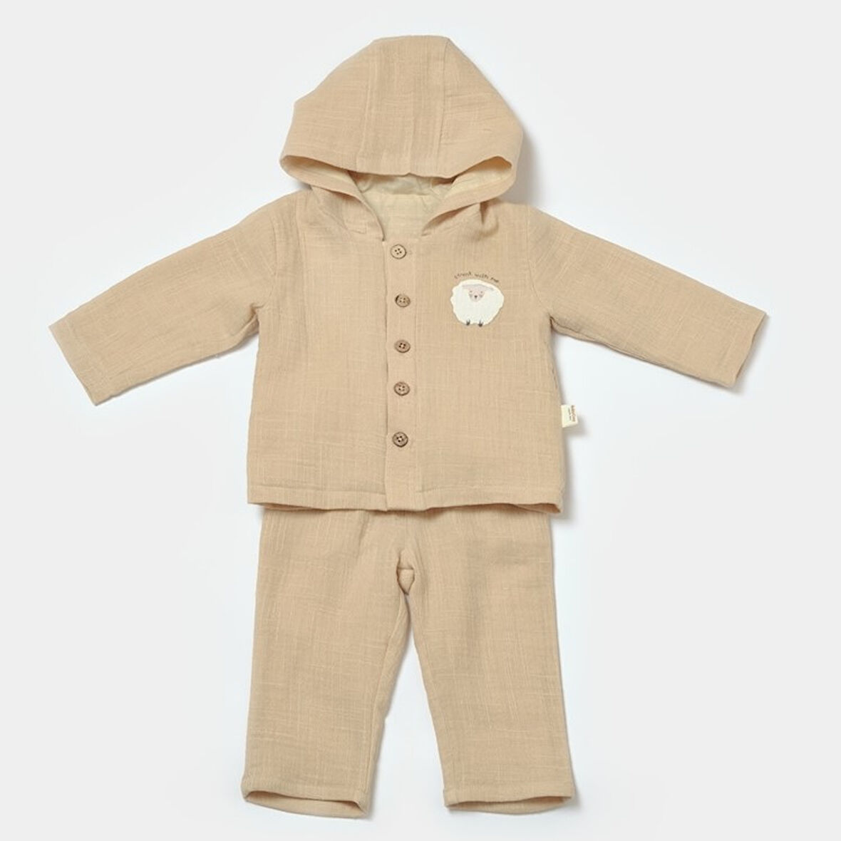Kapüşonlu Ceket & Pantolon Takım 7035 Kayısı