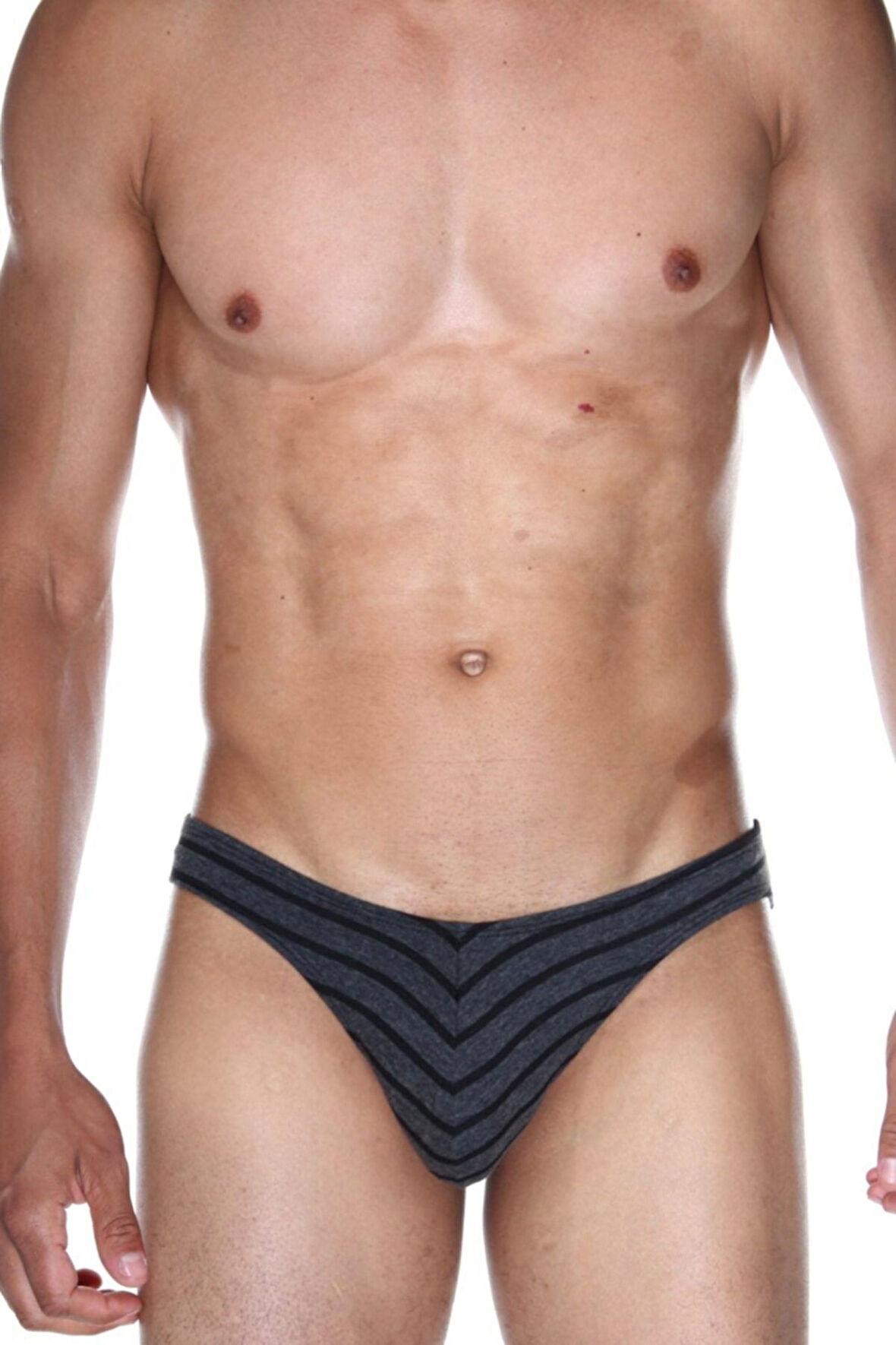 Çizgili Antrasit Erkek Fit Slip 6489