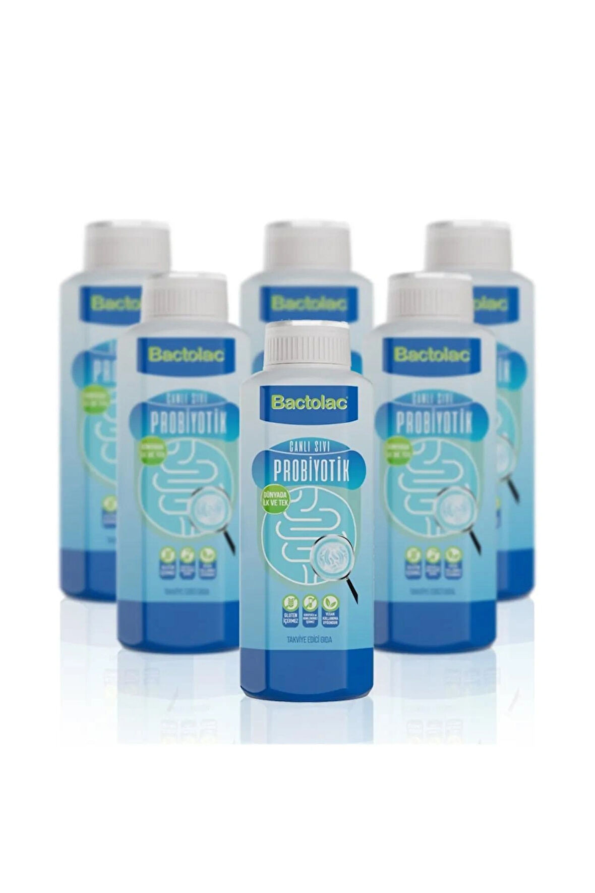 Aktif Probiyotik - 6 * 1000 Ml ( Bactolac dünyada Canlı Organizma Içeren Tek Sıvı Probiyotik)