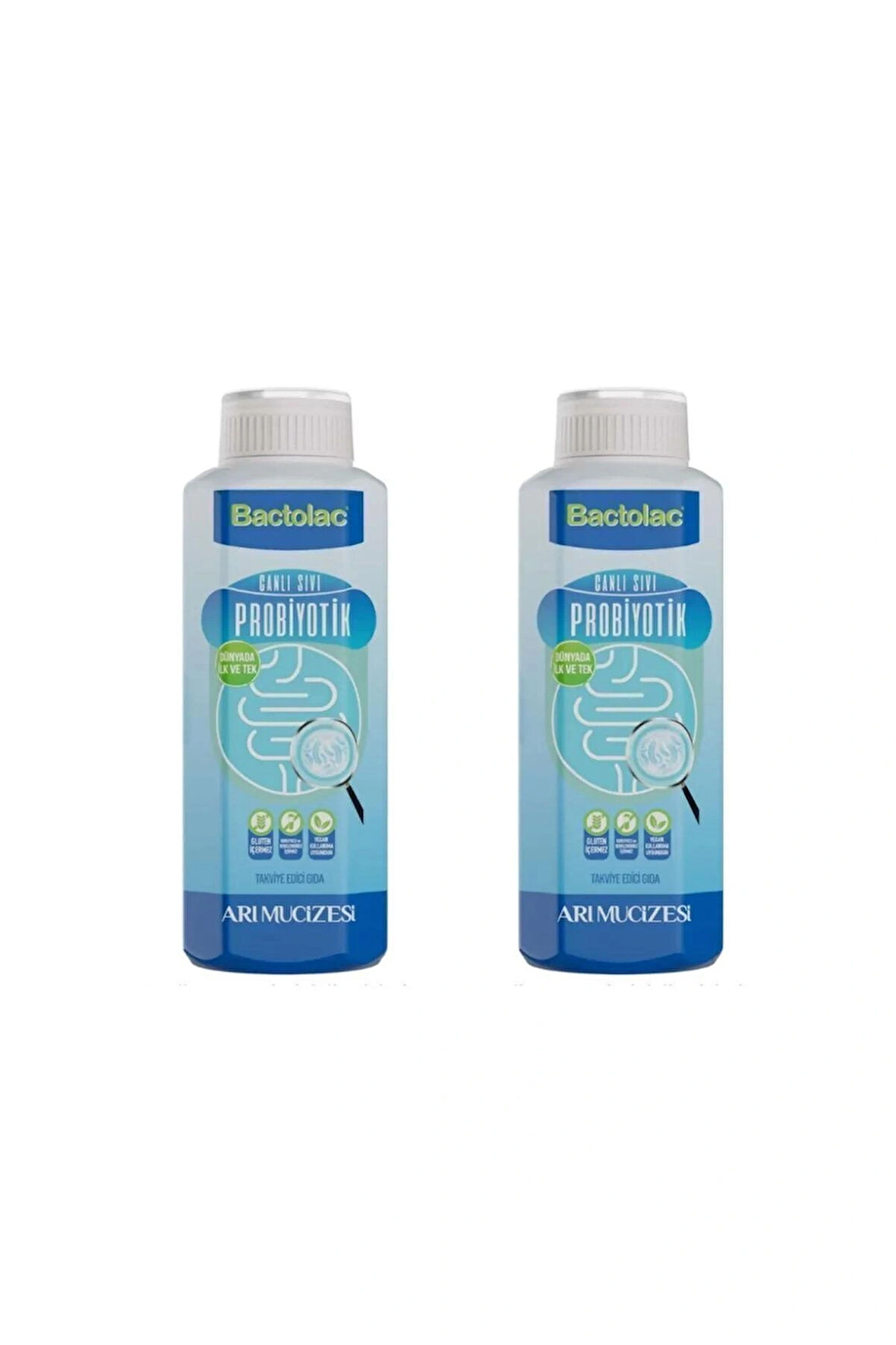 Aktif Probiyotik - 2*1000 Ml ( Bactolac dünyada Canlı Organizma Içeren Tek Sıvı Probiyotik)