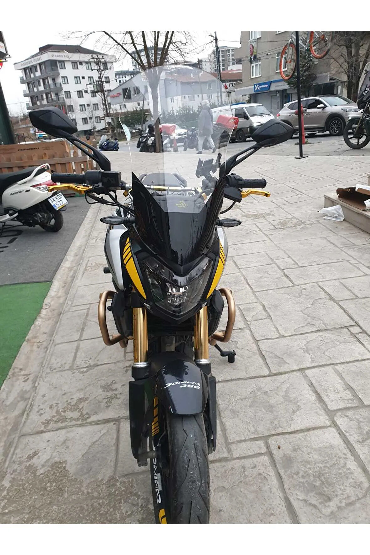 Bajaj Dominar 250 Ön cam 2017 2024 Model Yılı 58cm Şeffaf Renk 4mm Uzun Geniş Cam