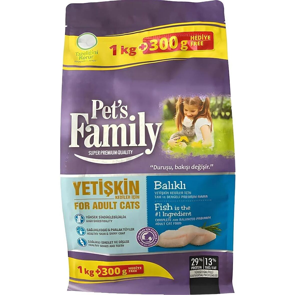 Pets Family Super Premium Balıklı Yetişkin Kedi Maması 1300 G