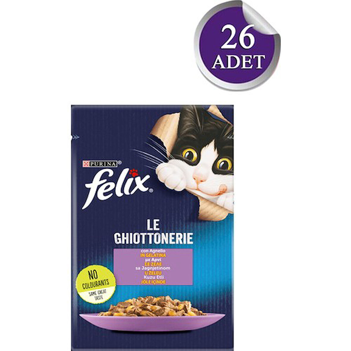 Felix Kuzulu Yetişkin Kedi Yaş Mama 26 X 85 Gr