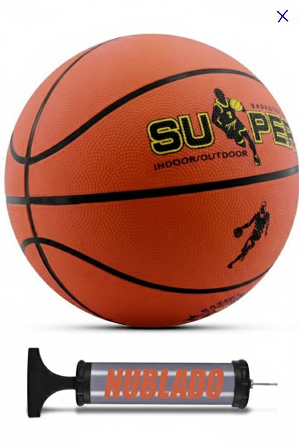 Basketbol Topu Iç Dış Mekan Pompa Hediyeli 6 Numara Turuncu.