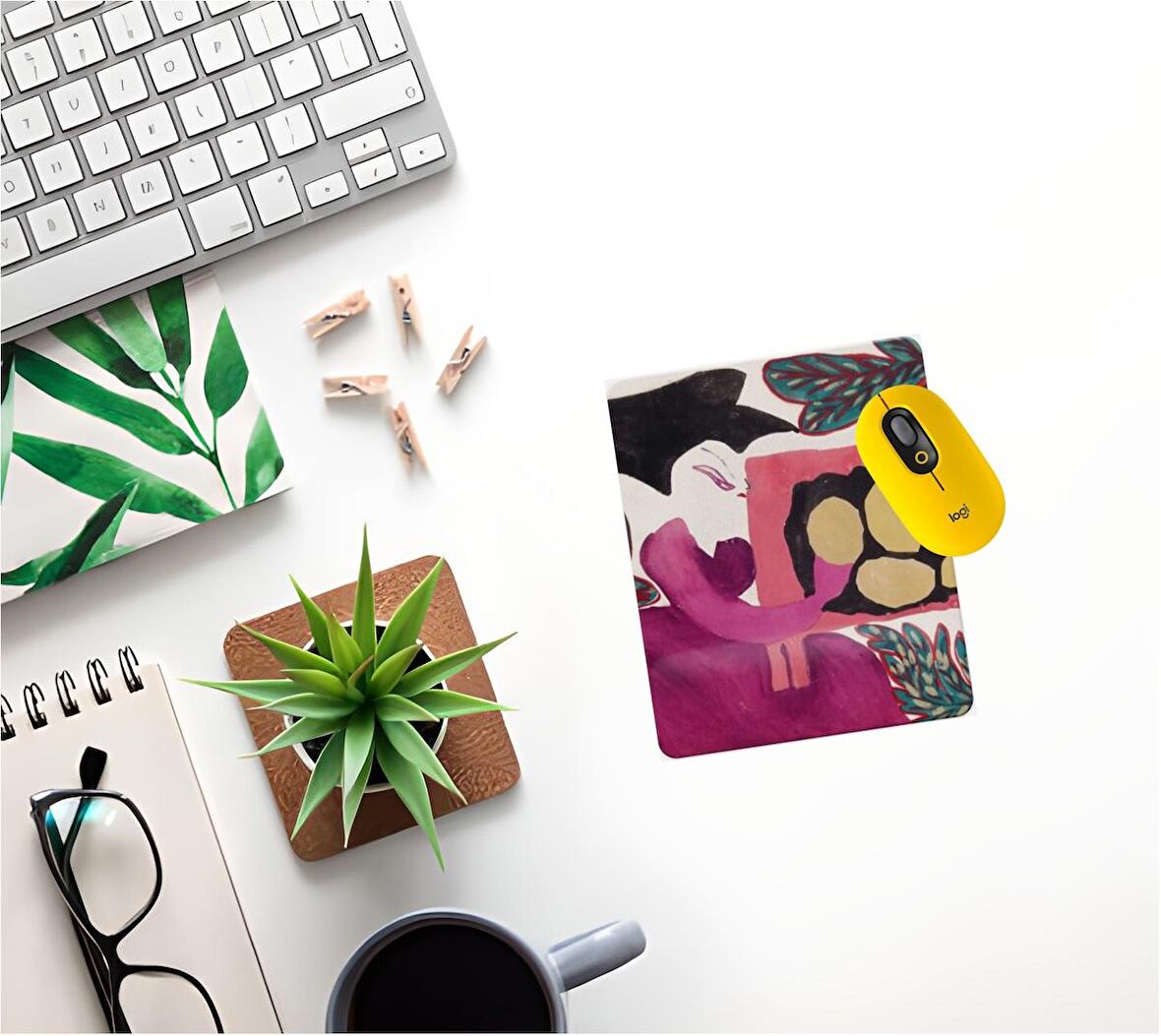  MATİSSE Baskılı Bilek Destekli Dikdörtgen Mousepad