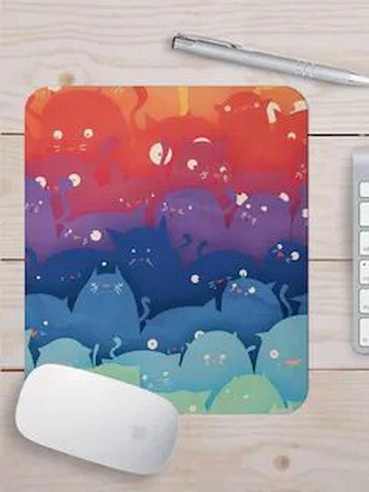  KEDİ DESENLİ Bilek Destekli Mouse pad