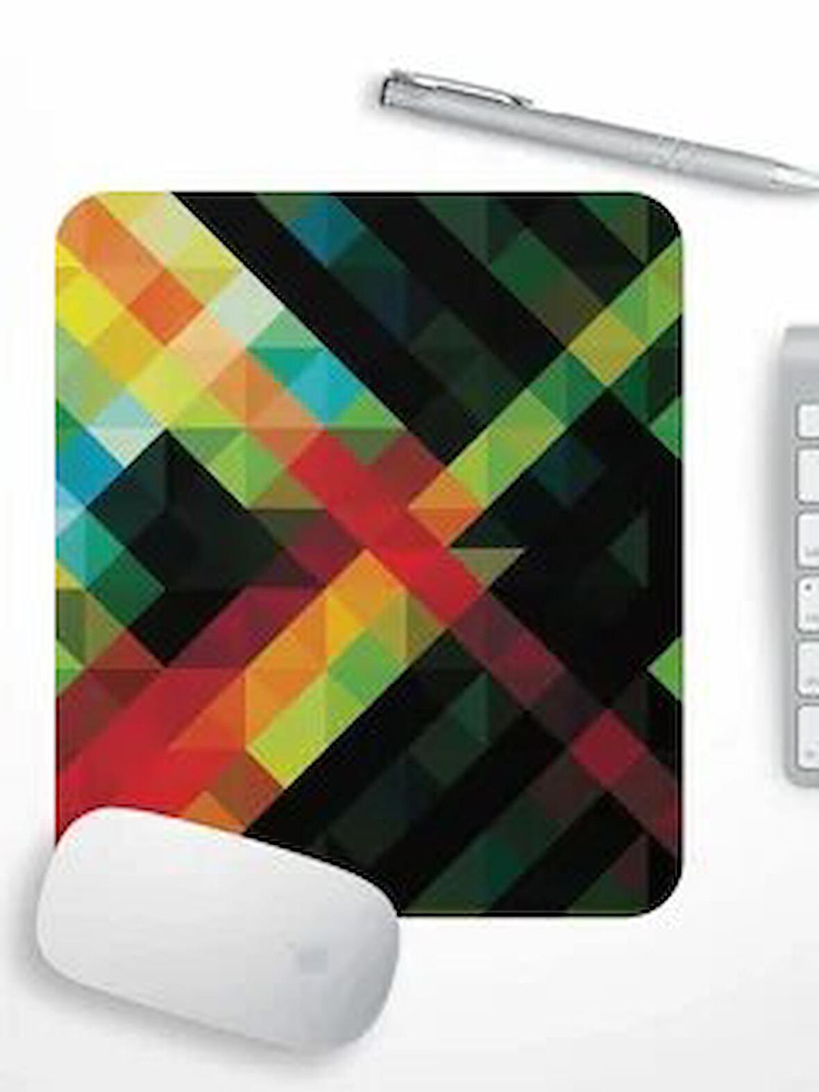  GEOMETRİ DESEN DESENLİ Bilek Destekli Mouse pad