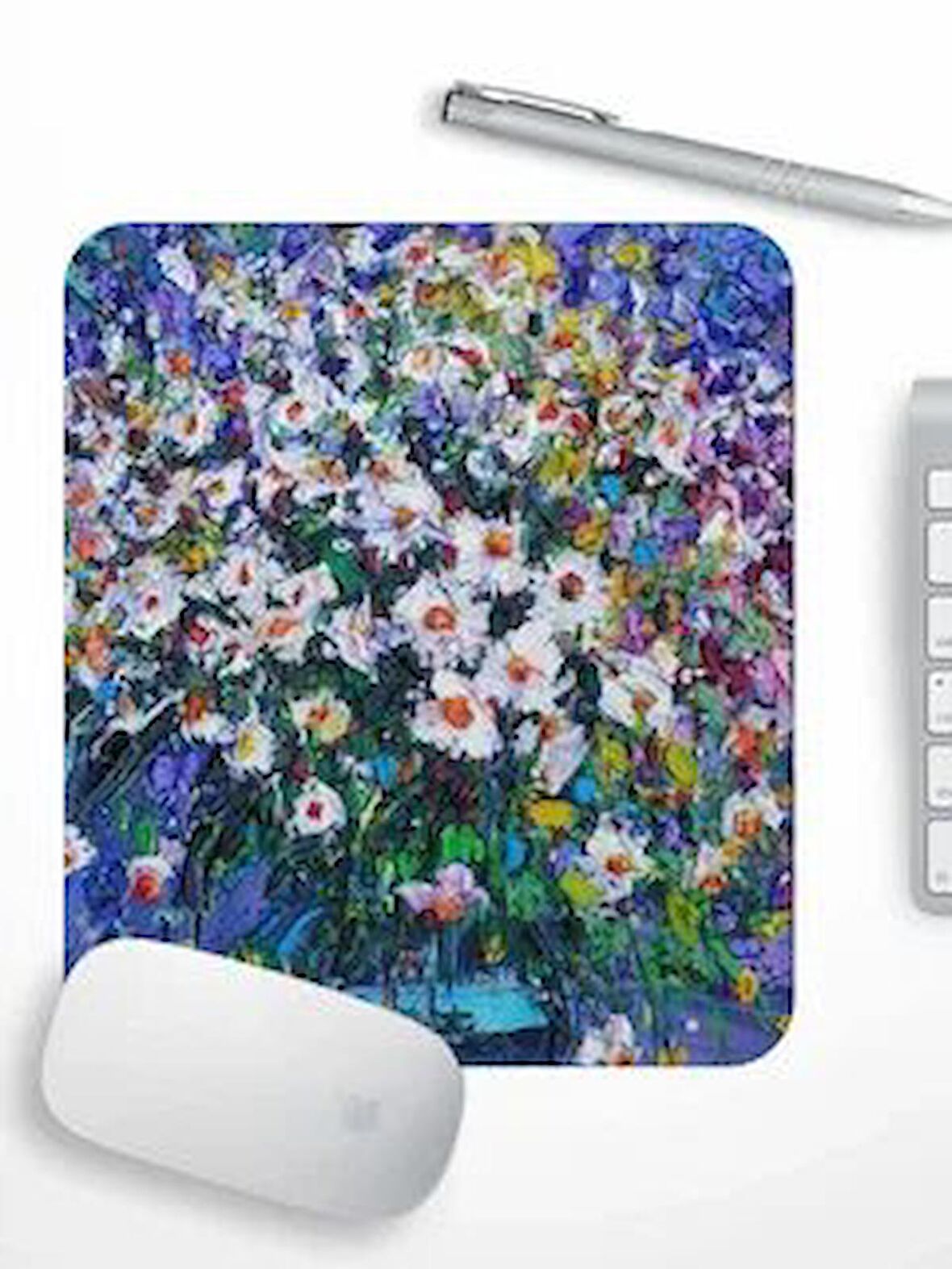  BAHAR DESENLİ Düz Dikdörtgen Mouse pad