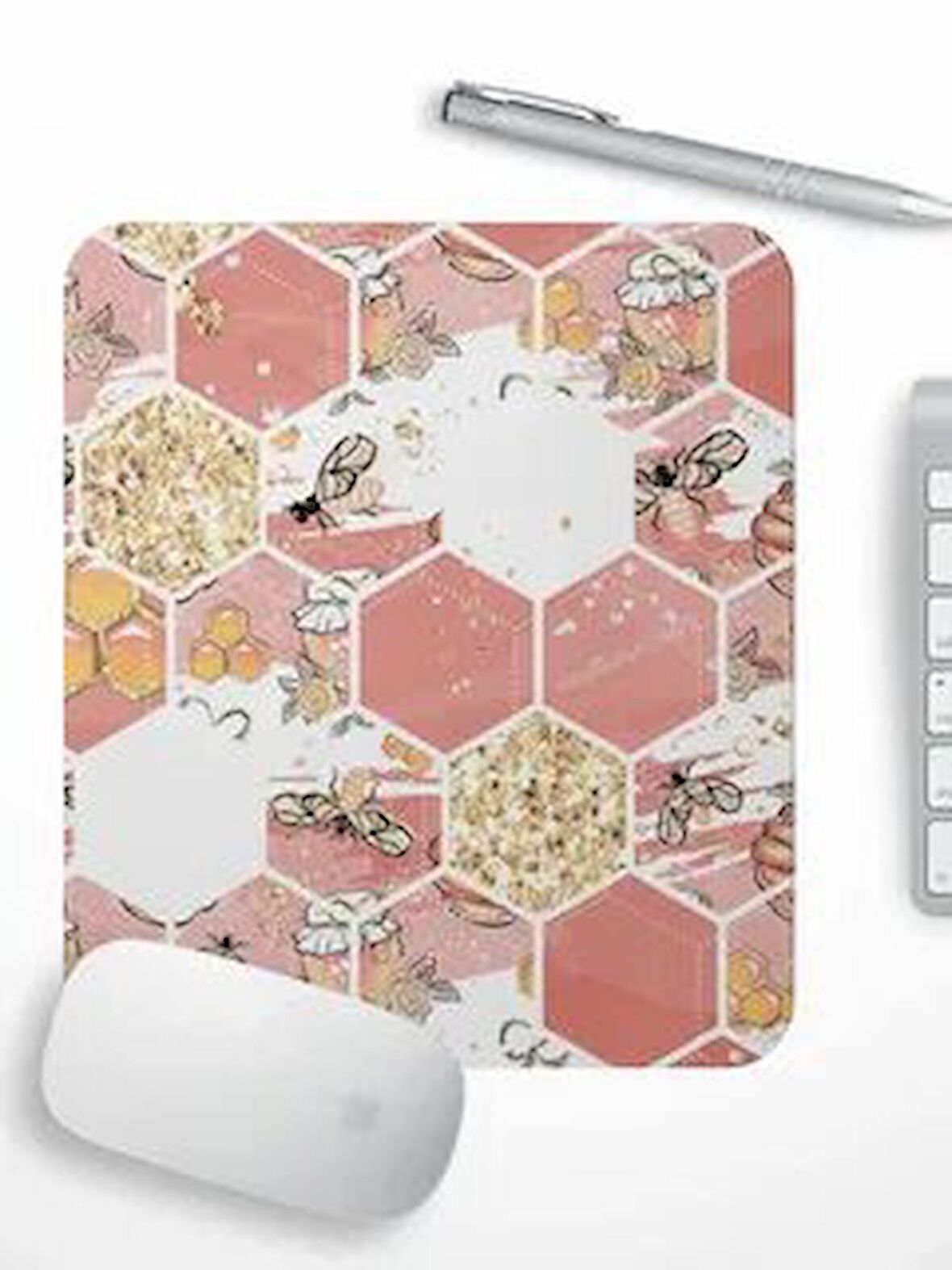  BAHAR DESENLİ Düz Dikdörtgen Mouse pad