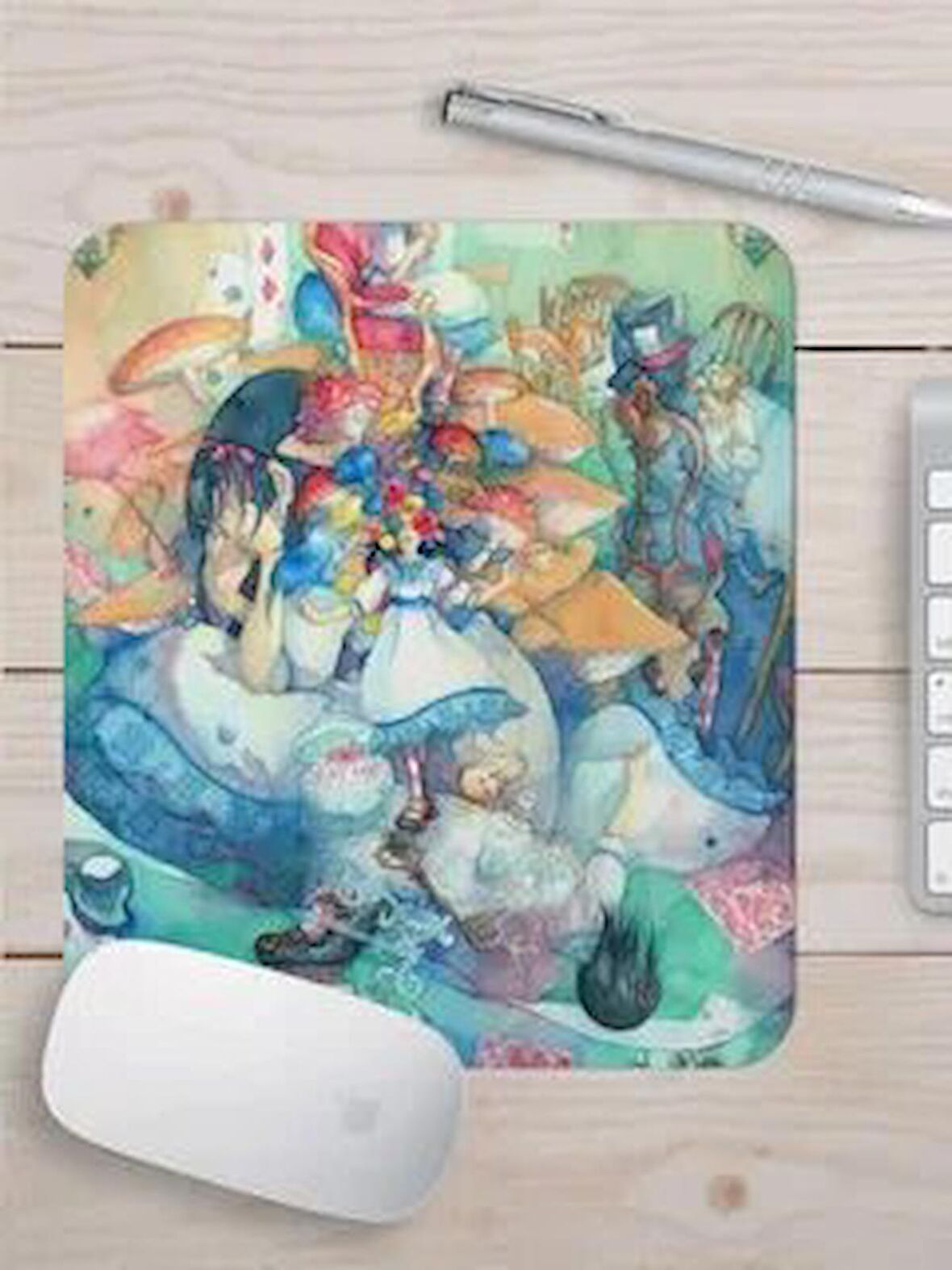  İLLÜSTRASYON DESENLİ Düz Dikdörtgen Mouse pad