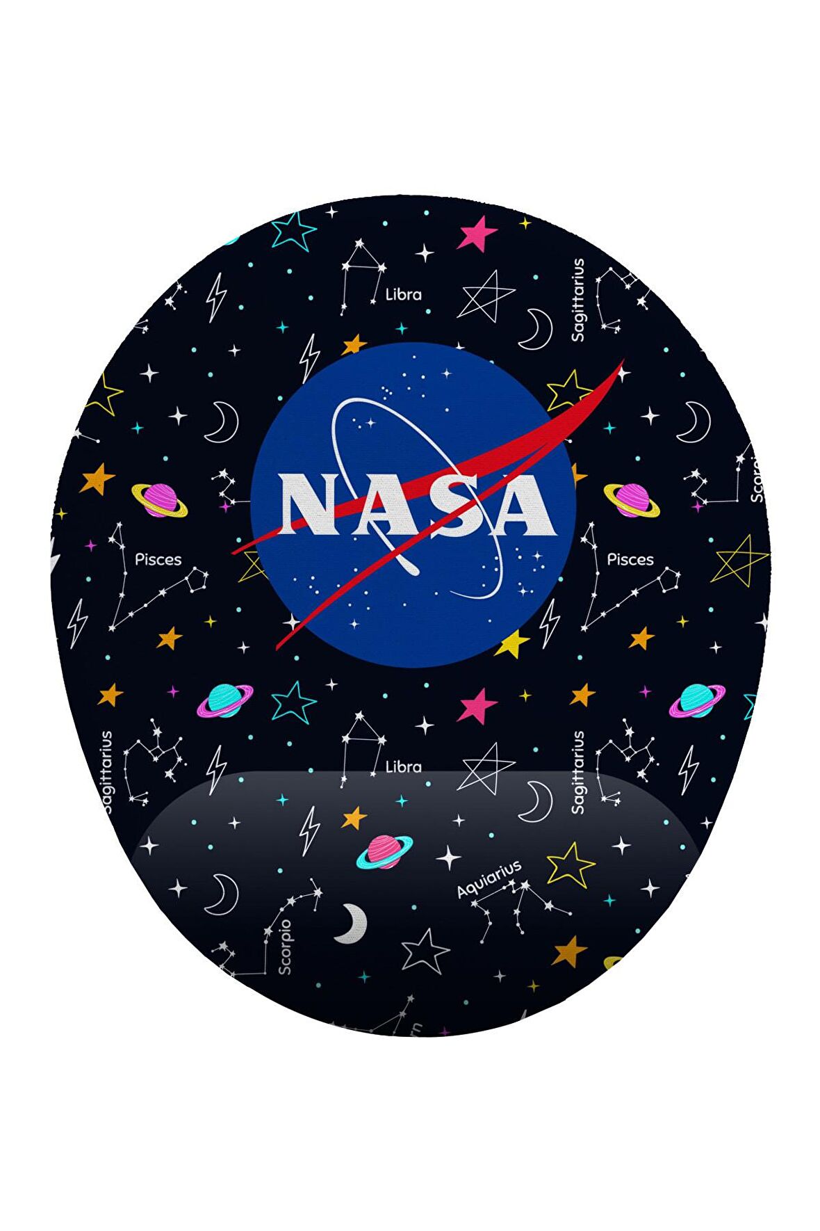 Uzay Ve Nasa Logosu Bilek Destekli Mouse Pad