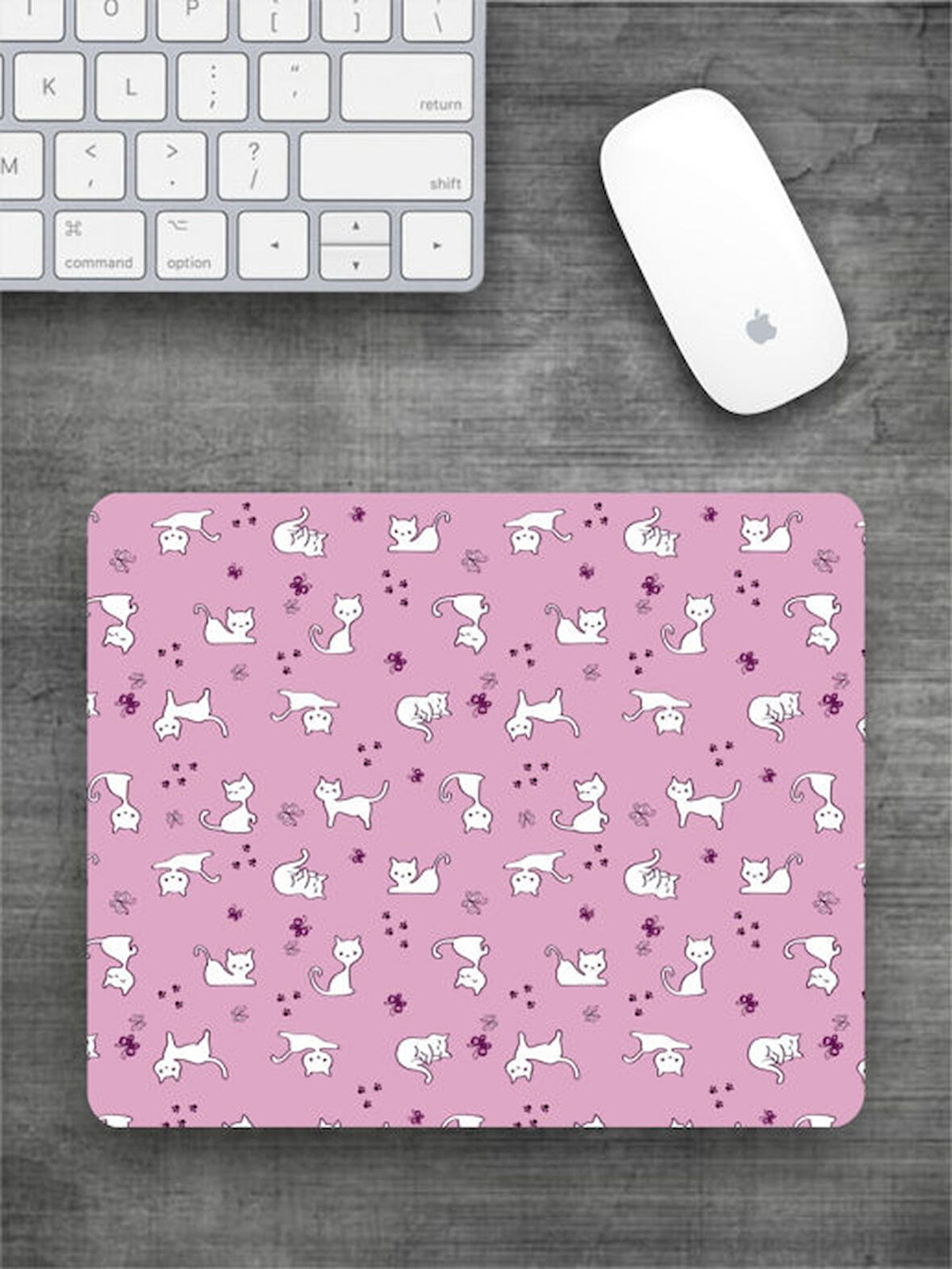 KEDİLER Baskılı Dikdörtgen Mouse Pad BSKBZR