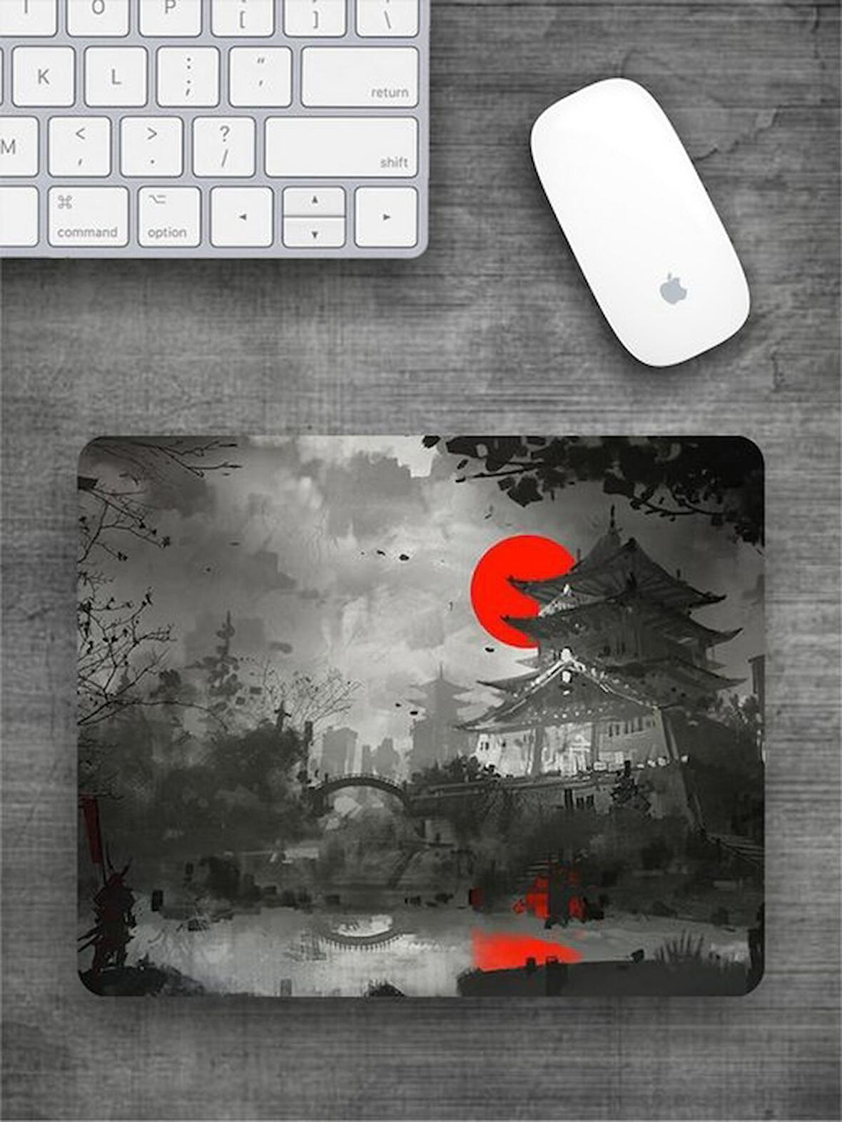 KANLI AY Baskılı Dikdörtgen Mouse Pad BSKBZR