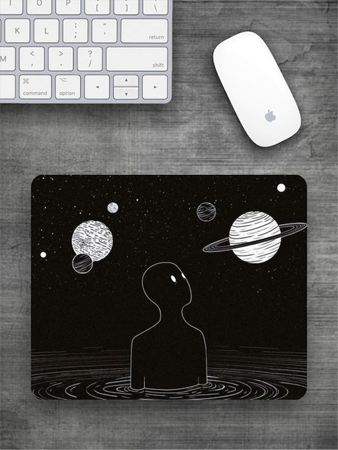 ILLUSTRASYON Baskılı Dikdörtgen Mouse Pad BSKBZR